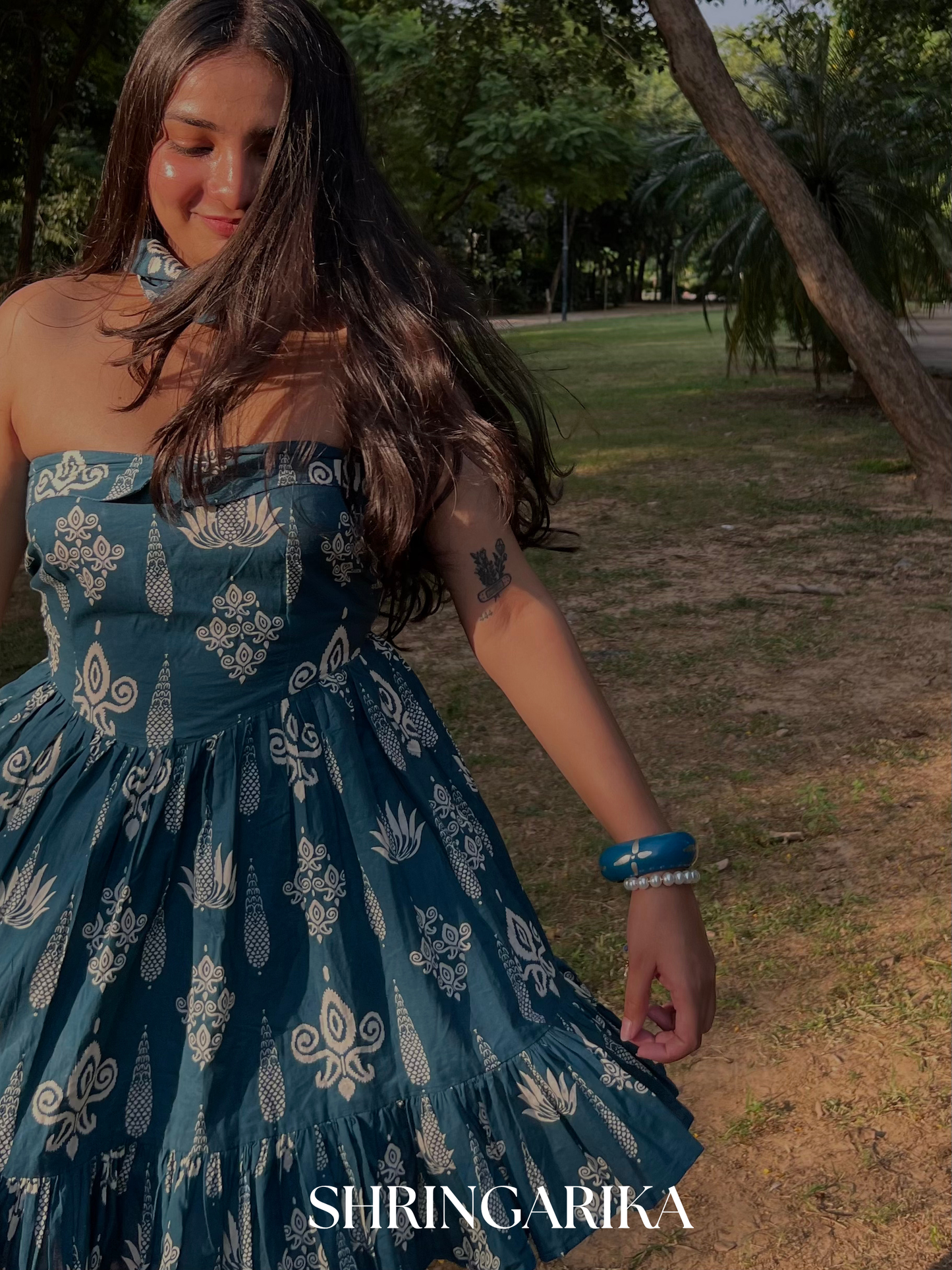 Midnight teal blue dress (Short)