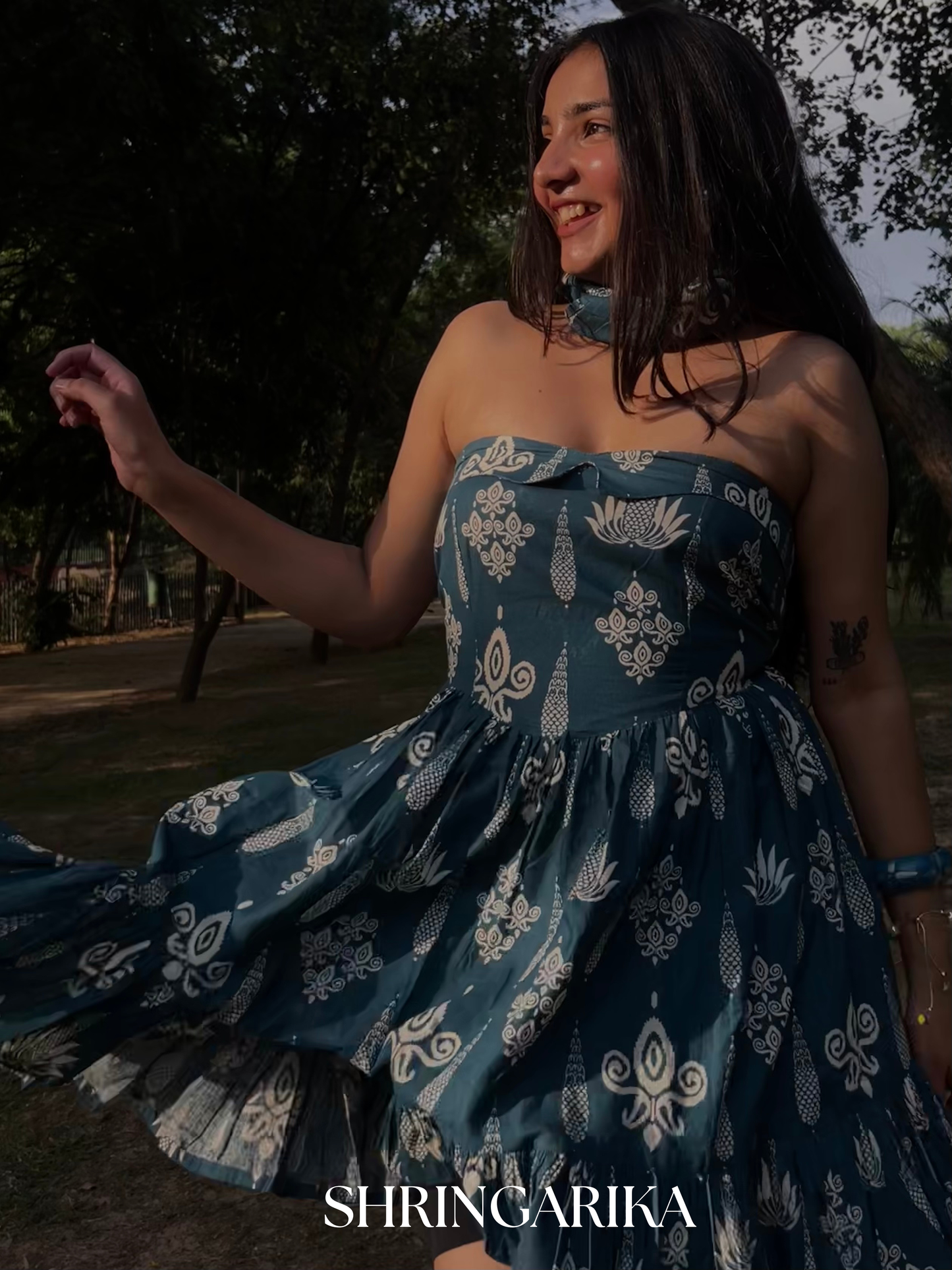 Midnight teal blue dress (Short)