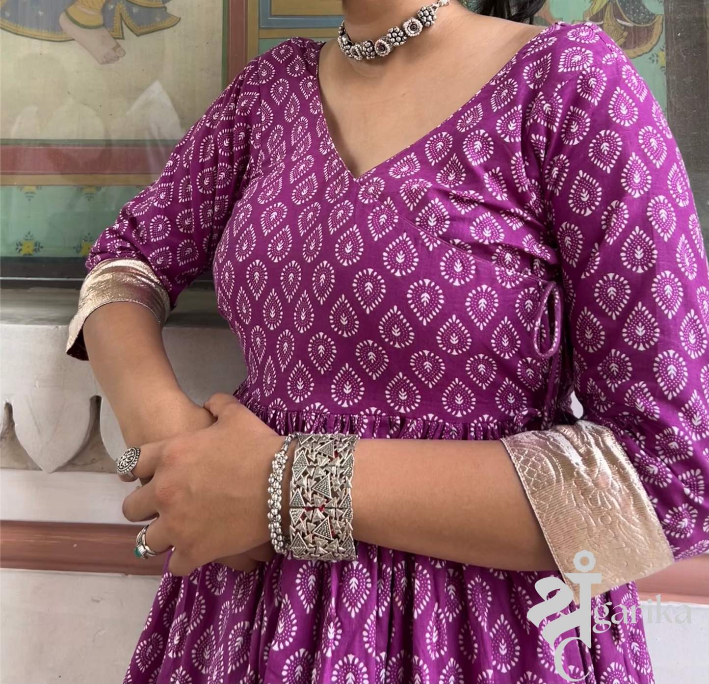 Angrakha- style Kurta