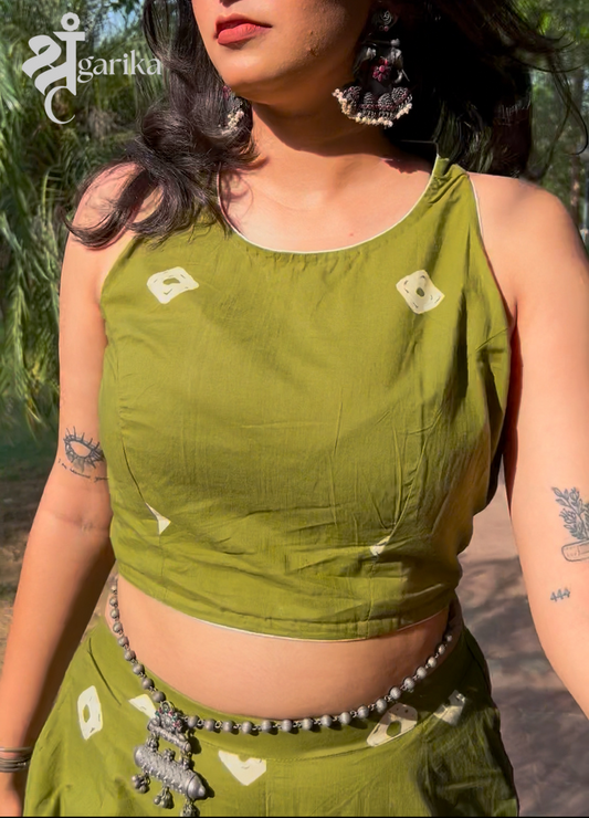 Olive halter top
