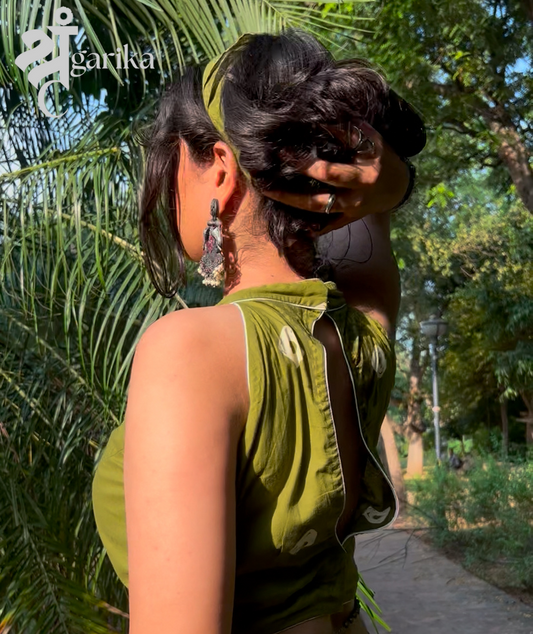 Olive halter top