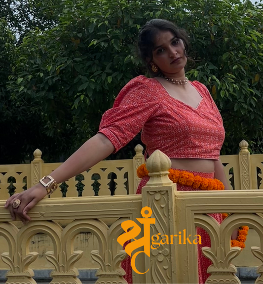 Kumkum Puff- Sleeved Blouse