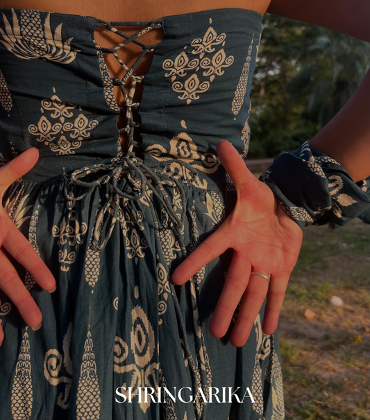 Midnight teal blue dress (Short)