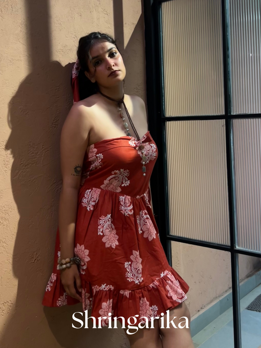 Rust Red tube dress (Short)